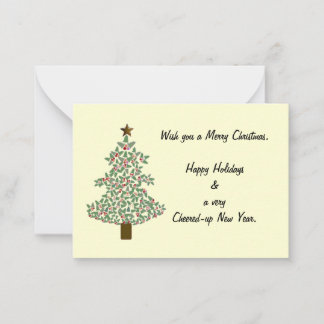 Arctic Christmas Tree Note Card