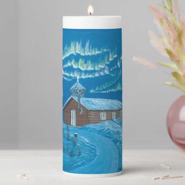 Arctic Church Pillar Candle (In Situ)