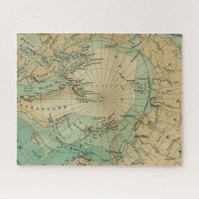 Arctic Circle Map Jigsaw Puzzle (Horizontal)