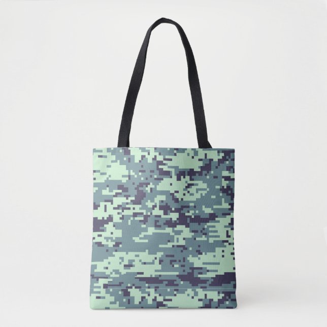 Arctic Digital Camo Pattern Tote Bag (Front)
