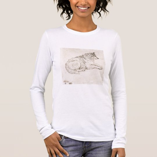 Arctic Dog, Facing Right (pencil on paper) Long Sleeve T-Shirt