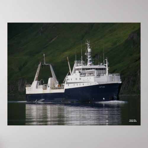 Arctic Fjord CatcherProcessor in Captains Bay Poster