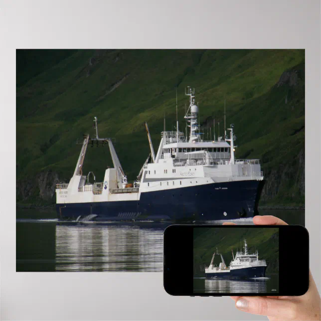 Arctic Fjord, Catcher/Processor in Captain's Bay Poster | Zazzle
