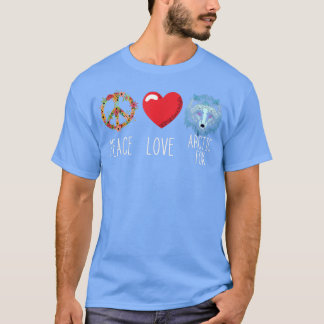 Arctic Fo Love Peace Heart Peace Antarctica 165 T-Shirt