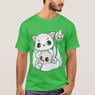 Arctic Fo Plays With Kawaii Halloweenoy For Horror T-Shirt