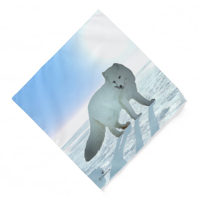 Arctic Fox Acrylic Print Bandana (Front)