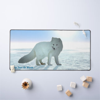 Arctic Fox Acrylic Print Desk Mat