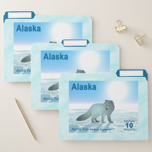 Arctic Fox _ Alaska Postage File Folder