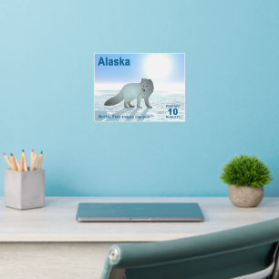 Arctic Fox - Alaska Postage Wall Decal
