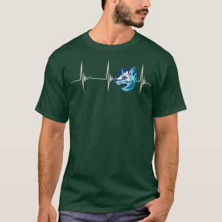Arctic Fox Antarctica Arctic Fox Lover Heartbeat E T-Shirt