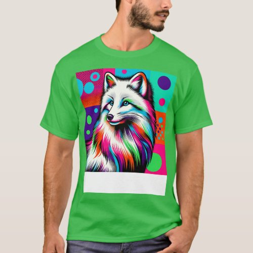 Arctic Fox Art Cool Trendy Wildlife 2 T_Shirt