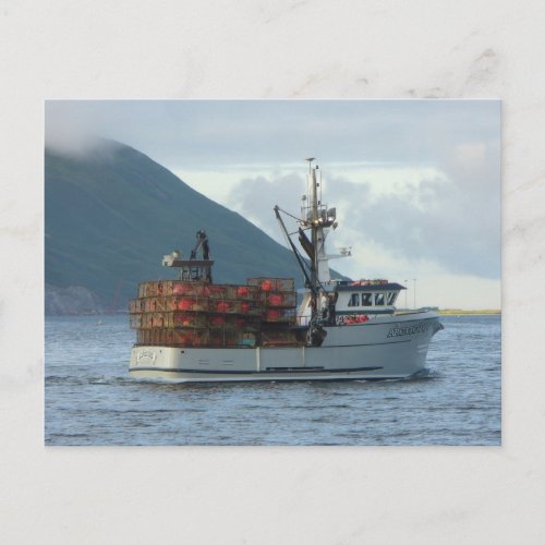 Arctic Fox Crab Boat in Dutch Harbor Alaska Postcard
