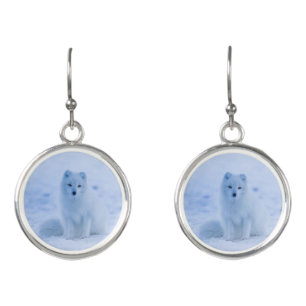 arctic fox earrings