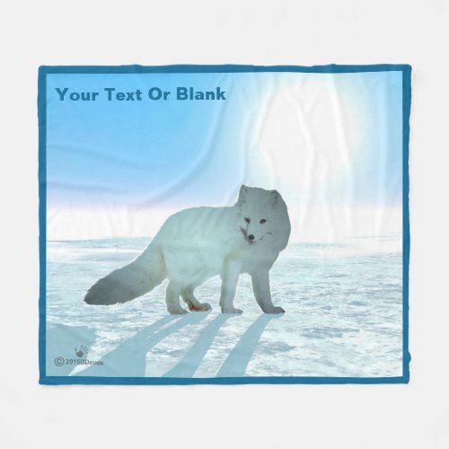 Arctic Fox Fleece Blanket