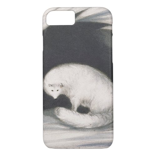 Arctic Fox from Narrative of a Second Voyage in iPhone 87 Case