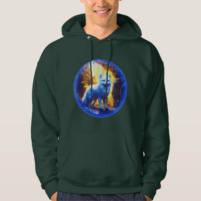 Arctic Fox Graphic Hooded Sweatshirt (Front)
