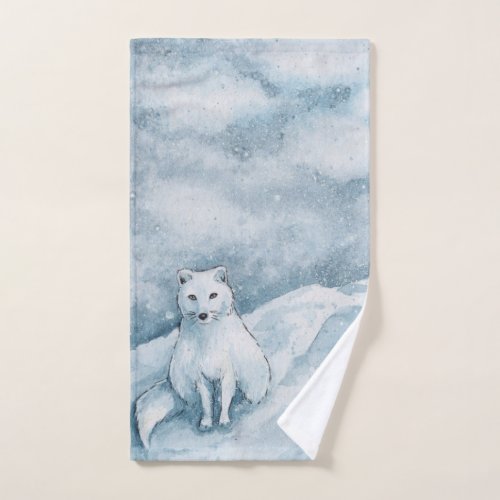 Arctic Fox Hand Towel