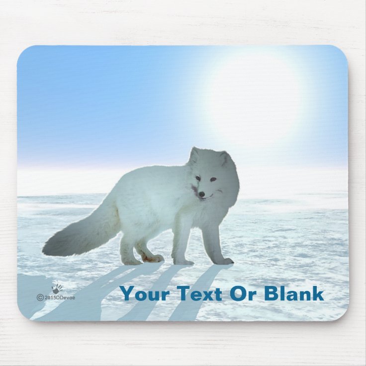 Arctic Fox Mouse Pad Zazzle