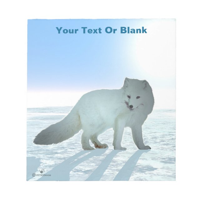 Arctic Fox Notepad (Front)