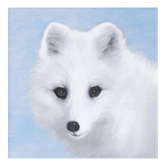 Arctic Fox Painting - Original Wildlife Art (Front)
