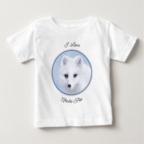 Arctic Fox Painting _ Original Wildlife Art Baby T_Shirt
