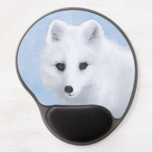Arctic Fox Painting - Original Wildlife Art Gel Mouse Pad