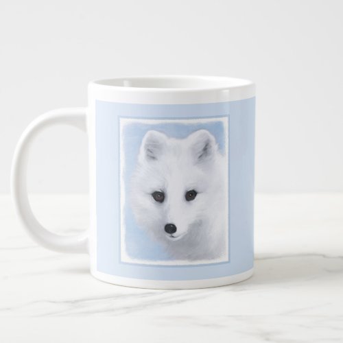 Arctic Fox Painting _ Original Wildlife Art Giant Coffee Mug