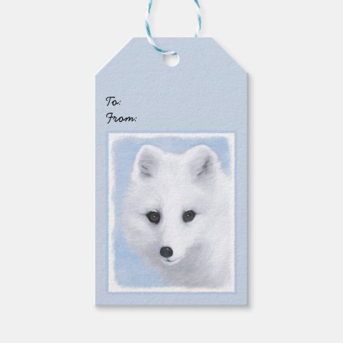 Arctic Fox Painting _ Original Wildlife Art Gift Tags