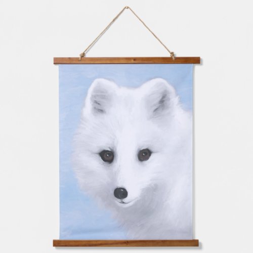 Arctic Fox Painting _ Original Wildlife Art Hanging Tapestry