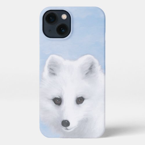 Arctic Fox Painting _ Original Wildlife Art iPhone 13 Case