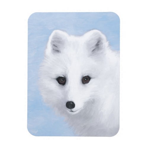 Arctic Fox Painting _ Original Wildlife Art Magnet