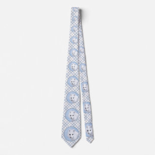Arctic Fox Painting - Original Wildlife Art Neck Tie