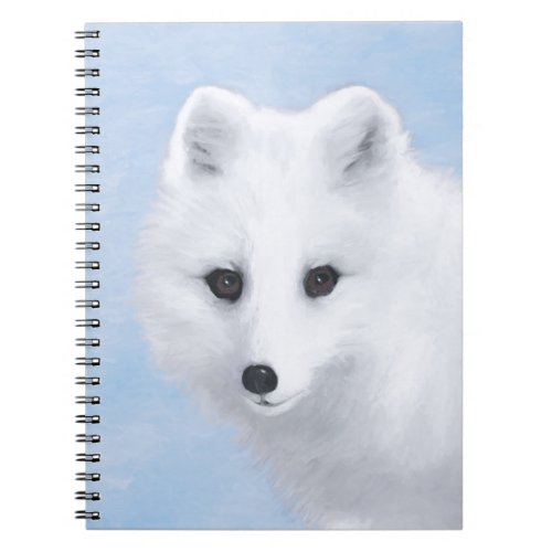 Arctic Fox Painting _ Original Wildlife Art Notebook
