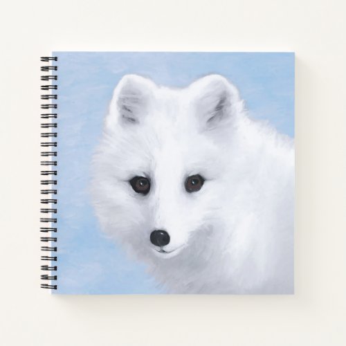 Arctic Fox Painting _ Original Wildlife Art Notebook