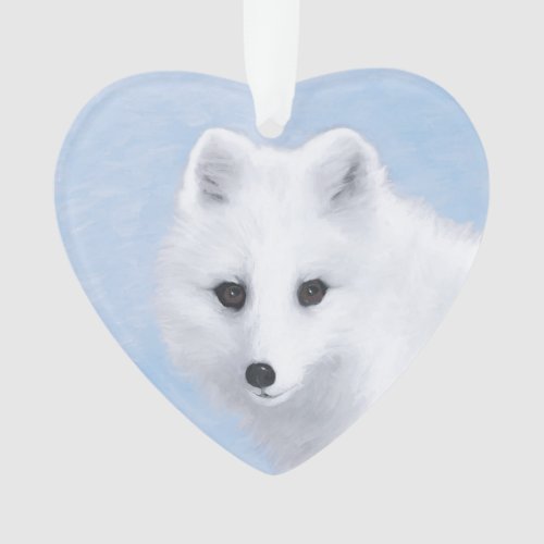 Arctic Fox Painting _ Original Wildlife Art Ornament