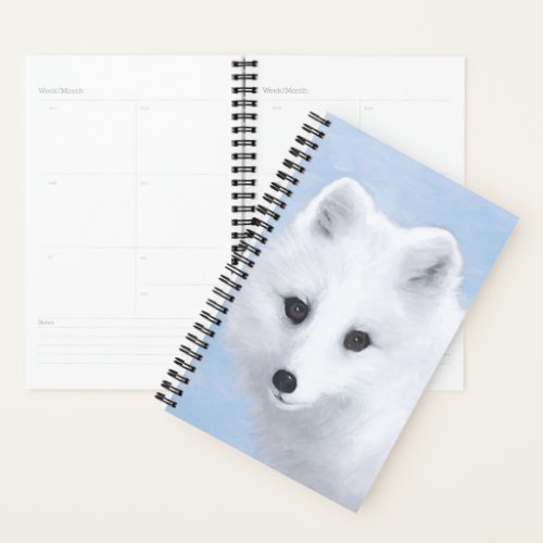 Arctic Fox Painting _ Original Wildlife Art Planner