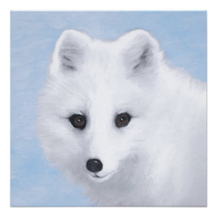 Arctic Fox Painting - Original Wildlife Art Poster