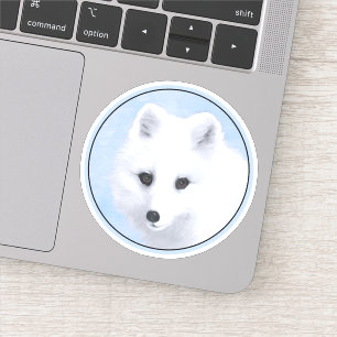 Arctic Fox Painting - Original Wildlife Art Sticker