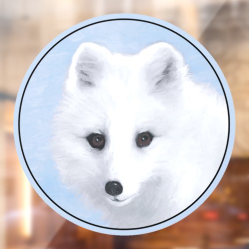 Arctic Fox Painting _ Original Wildlife Art Window Cling