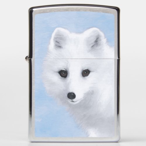 Arctic Fox Painting _ Original Wildlife Art Zippo Lighter