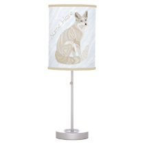Arctic Fox Retro Chic Cute Animal Theme Nursery Table Lamp