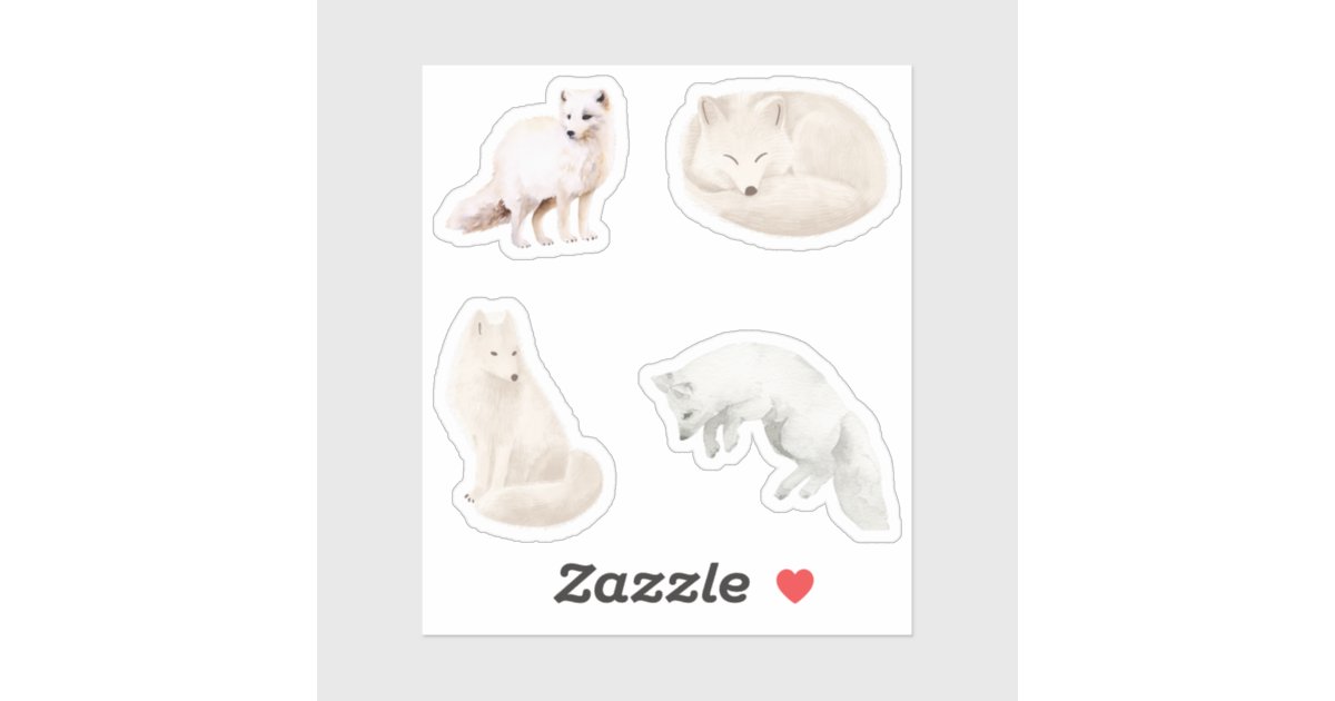 Arctic Fox Stickers | Zazzle