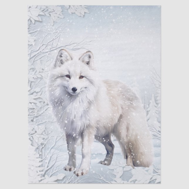 Arctic Fox Tissue Paper (Front)