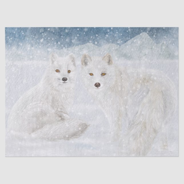Arctic Fox Tissue Paper (Front)