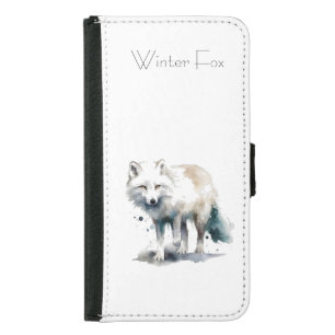 Arctic Fox Winter Minimalism Samsung Galaxy S5 Wallet Case