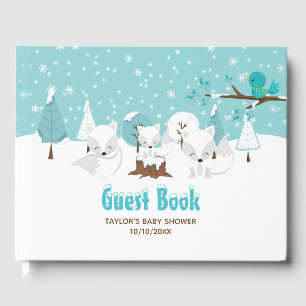 Arctic Fox Winter Wonderland Baby Shower Guest Book