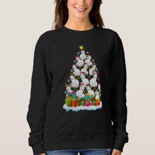 Arctic Fox Xmas Lights Arctic Fox Christmas Tree Sweatshirt