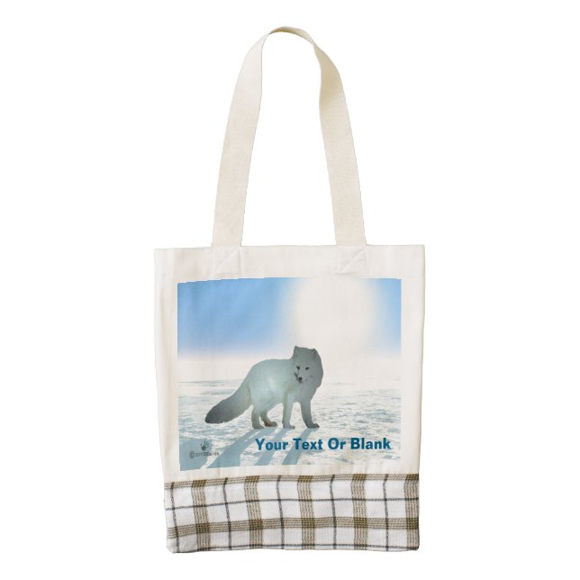 Arctic Fox Zazzle HEART Tote Bag (Front)
