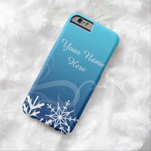 Arctic Frozen Snowdrift Personalized Barely There iPhone 6 Case