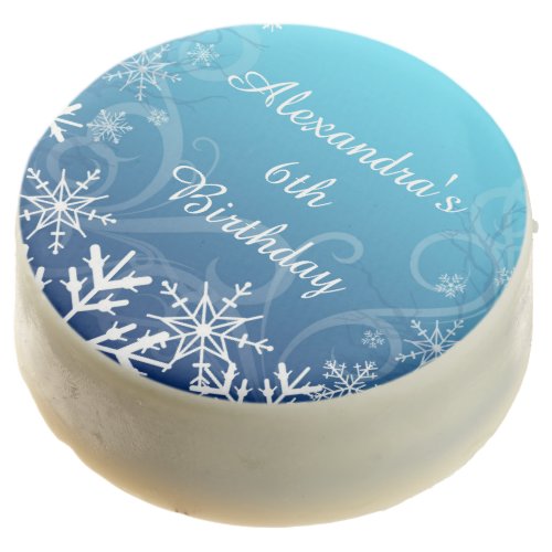 Arctic Frozen Snowdrift Personalized Chocolate Covered Oreo